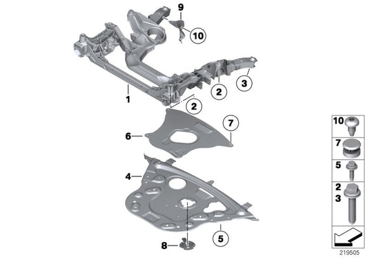 Genuine BMW 31116799321 Front Axle Support (Inc. 520dX, Hybrid 7 & 650iX) | ML Performance US US Car Parts