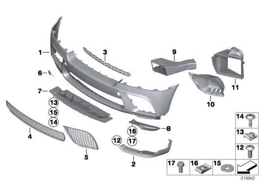 Genuine BMW 51712161761 E71 E72 Air Duct Moek, Enclosed, Left (Inc. X6) | ML Performance US US Car Parts