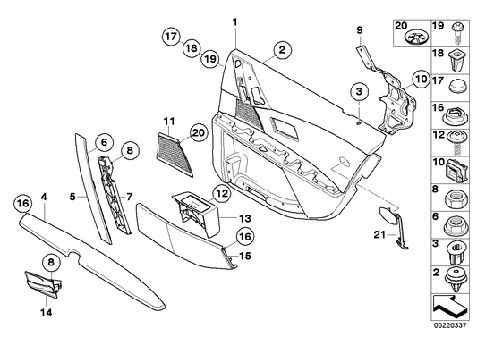 Genuine BMW 51427134159 E60 E61 Armrest, Left BEIGE (Inc. 520d, 540i & 530d) | ML Performance US US Car Parts