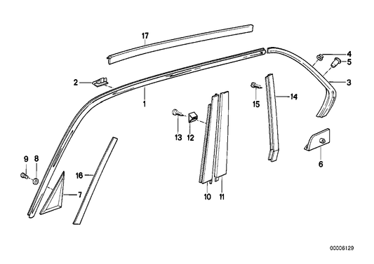Genuine BMW 51138111678 E32 Moulding Right (Inc. 750i, 740i & 730i) | ML Performance US US Car Parts