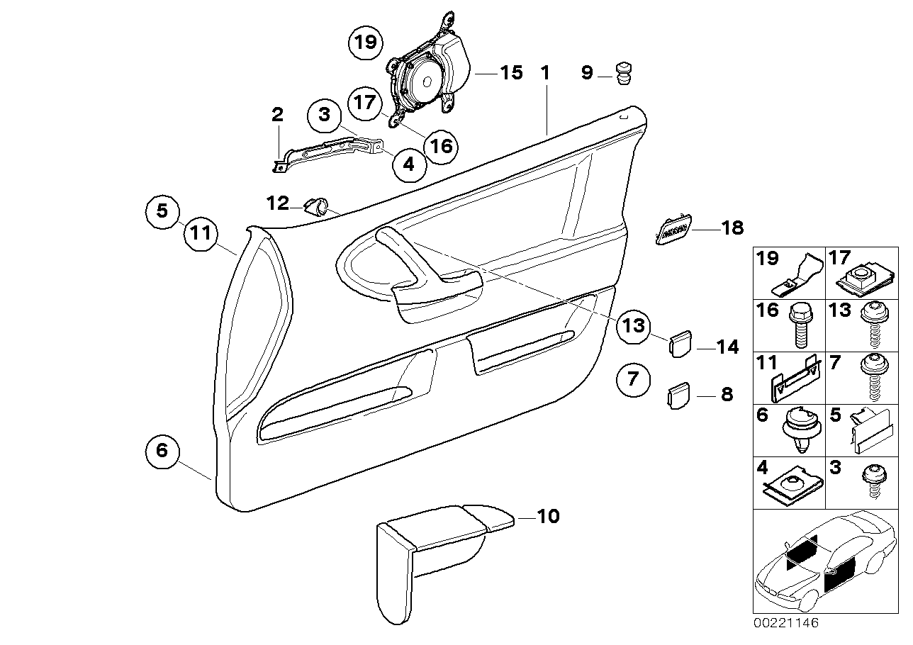 Genuine BMW 51418172356 E36 Right Door Handle Cap SAFRANGELB (Inc. 325i, 320i & 323i) | ML Performance US US Car Parts