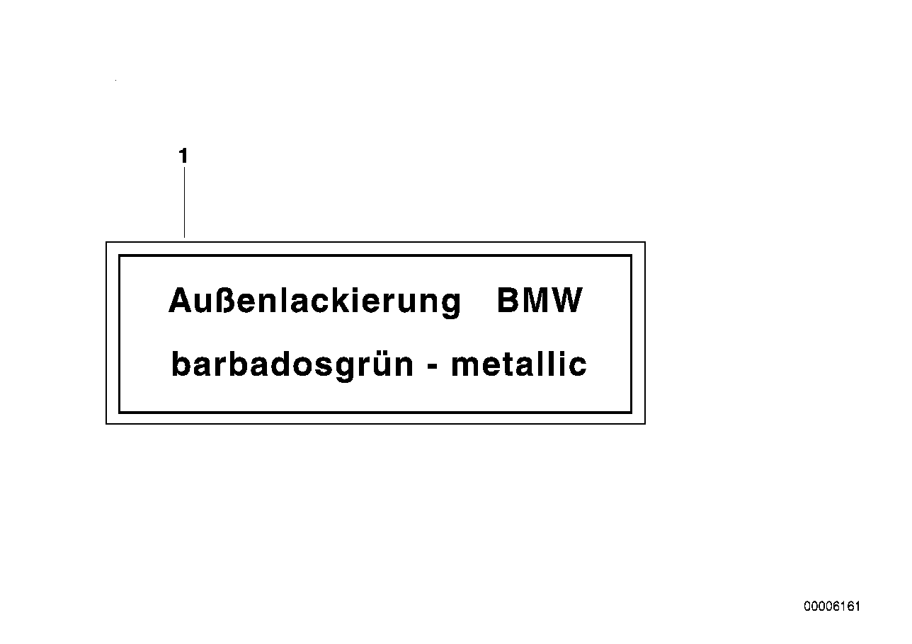 Genuine BMW 51141867559 E30 E28 E23 Label GRAPHIT-MET (Inc. 528e, 728iS & M6) | ML Performance US US Car Parts