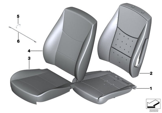 Genuine BMW 52107255649 F25 F26 Imitat. Leather Cover F Basic Seat SCHWARZ (Inc. X3) | ML Performance US US Car Parts