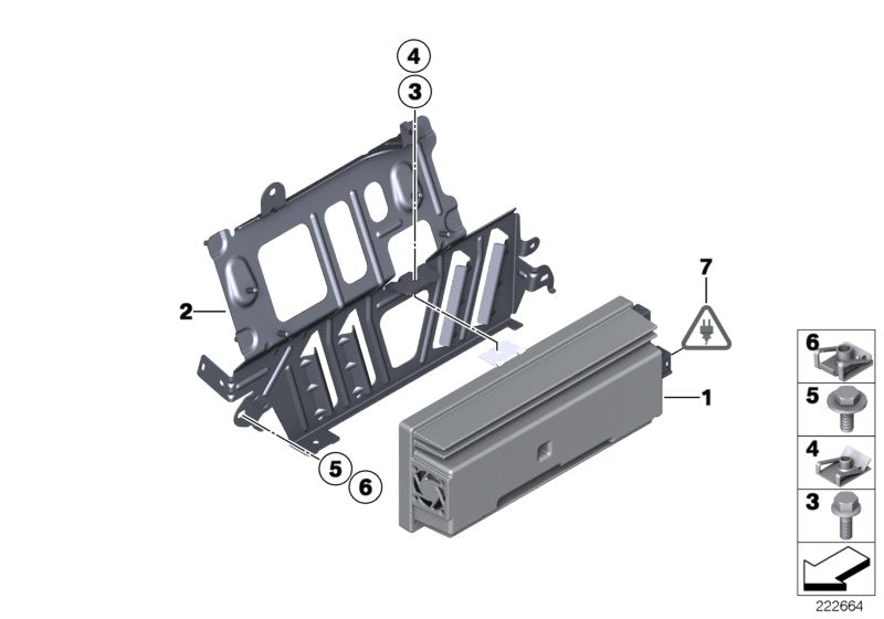 Genuine BMW 65159188582 F25 F26 Bracket For Audio Amplifier/Phone (Inc. X4 20dX & X3) | ML Performance US US Car Parts