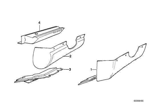 Genuine BMW 51451885731 E30 Trim Panel Lower Left (Inc. M3, 318i & 318is) | ML Performance US US Car Parts