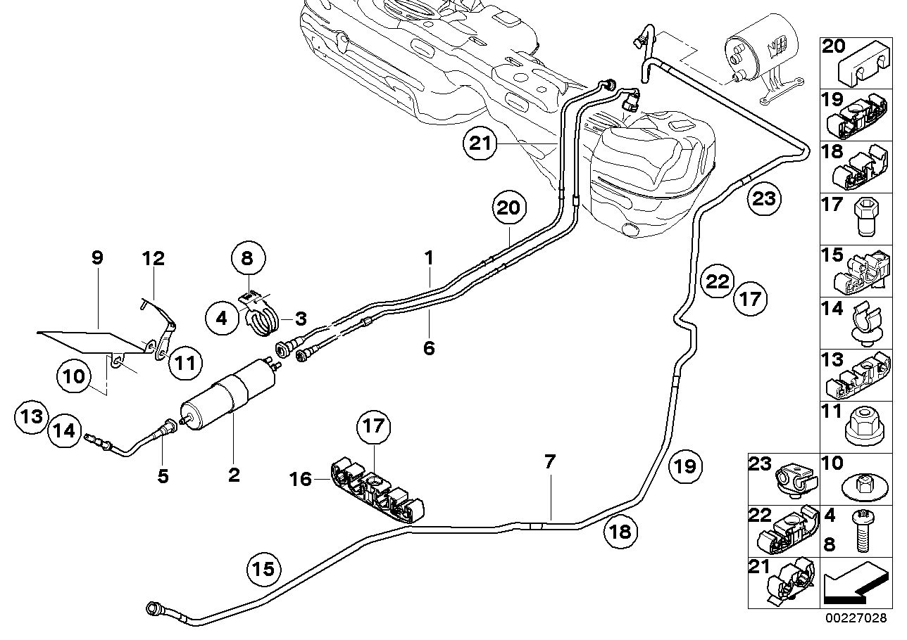 Genuine BMW 16127193399 E82 E87 E90 Clip (Inc. 335i, X1 20i & 120i) | ML Performance US US Car Parts