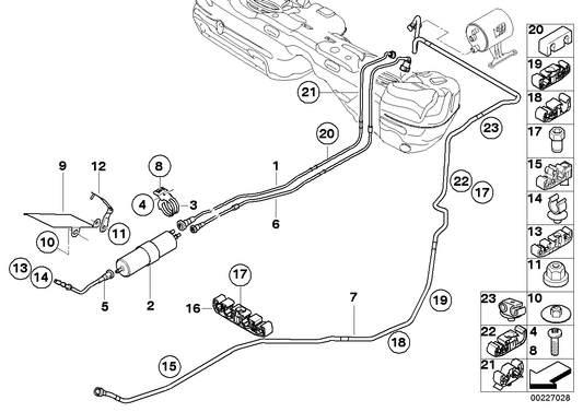 Genuine BMW 16127193399 E82 E87 E90 Clip (Inc. 335i, X1 20i & 120i) | ML Performance US US Car Parts