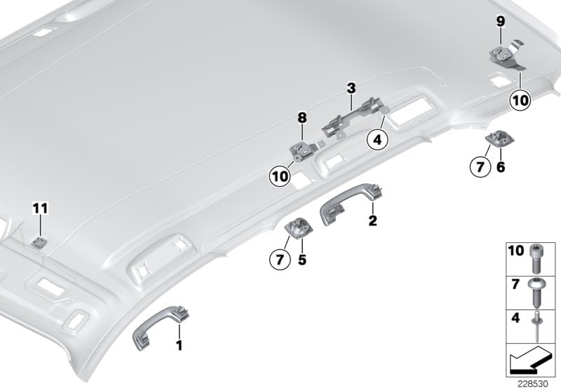 Genuine BMW 51447245443 F25 F26 Cover, Microphone GRAU (Inc. X4 & X3 30dX) | ML Performance US US Car Parts