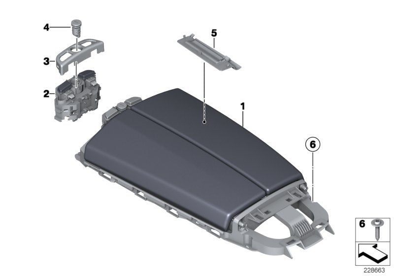 Genuine BMW 51169238306 Armrest In Leather, Front Center (Inc. 640dX, 650iX 4.4 & 640d) | ML Performance US US Car Parts