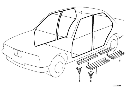Genuine BMW 51728139940 E32 Edge Protection Front PERGAMENT (Inc. 735i, 750iL & 735iL) | ML Performance US US Car Parts