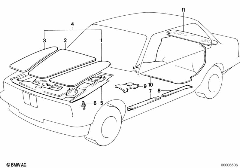 Genuine BMW 51488103798 Sound Insulation Set 6 ZYL.
