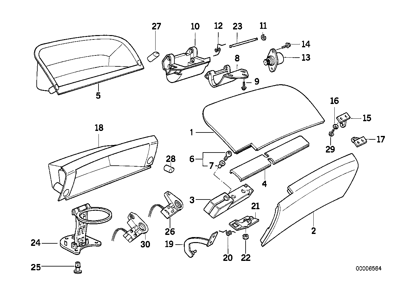 Genuine BMW 51161970735 E31 Catch (Inc. 850CSi, 840Ci & 850Ci) | ML Performance US US Car Parts