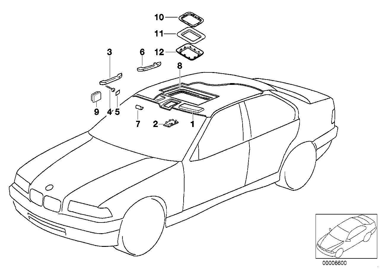 Genuine BMW 54121960051 E36 Synthetic Strip PERL (Inc. 316i, 325tds & 318is) | ML Performance US Car Parts