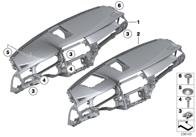 Genuine BMW 51459160069 Trim Panel Dashboard DOLOMITI (Inc. 750LiX 4.0, 760Li & Alpina B7) | ML Performance US US Car Parts