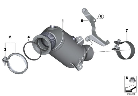 Genuine BMW 18328603873 F25 F26 Exch Catalytic Converter Close To Engine EU5 (Inc. X3 35iX & X4 35iX) | ML Performance US US Car Parts