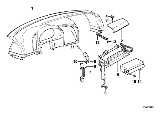 Genuine BMW 51458157997 E36 Trim Panel Dashboard SCHWARZ (Inc. M3, 318is & 316i) | ML Performance US US Car Parts
