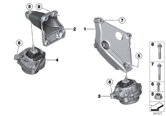 Genuine BMW 22116868490 F25 F26 Engine Mount, Right (Inc. X3) | ML Performance US US Car Parts