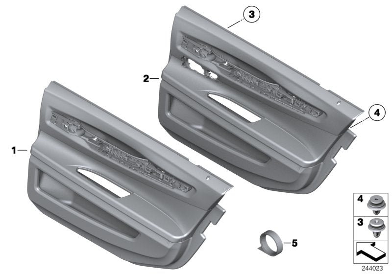 Genuine BMW 51429168621 Door Trim Strip, Short, Inside Left (Inc. 750Li, 740Li & Hybrid 7L) | ML Performance US US Car Parts