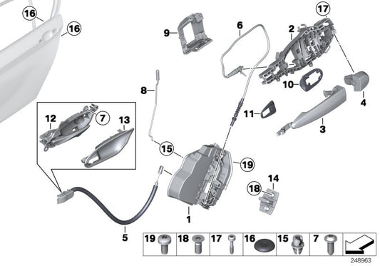 Genuine BMW 51217162431 Covering Door, Primed Left (Inc. X4 35dX, 435dX & Hybrid X6) | ML Performance US US Car Parts