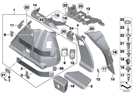 Genuine BMW 51477236267 Cover Lid SCHWARZ (Inc. 535d, 530dX & 535iX) | ML Performance US US Car Parts