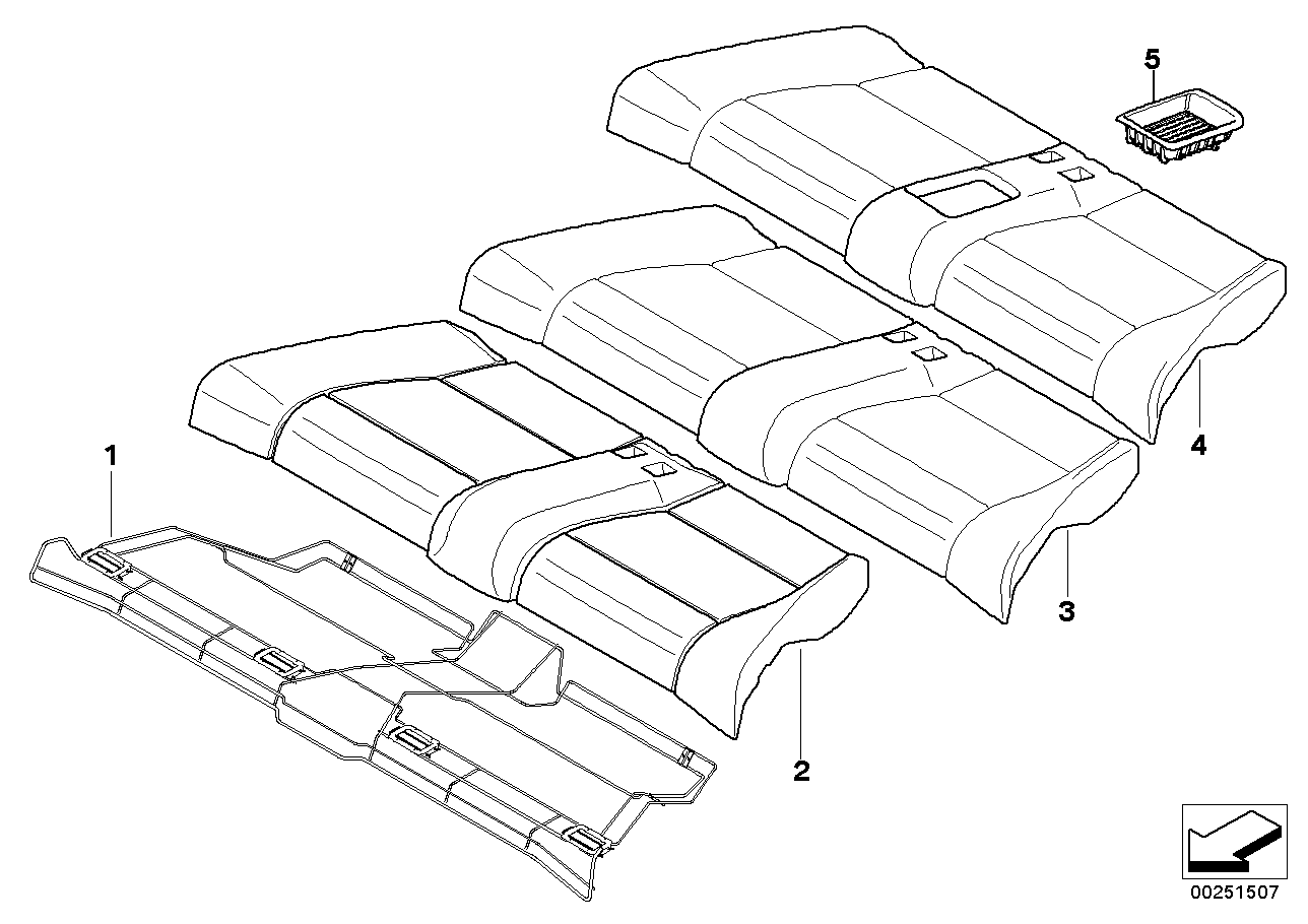 Genuine BMW 52209139414 E88 Seat Cover Cloth ANTHRAZIT (Inc. 118i, 118d & 120d) | ML Performance US US Car Parts