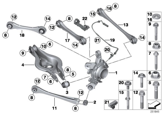 Genuine BMW 33308417015 Trailing Arm M235I RACING (Inc. M235i Racing) | ML Performance US US Car Parts