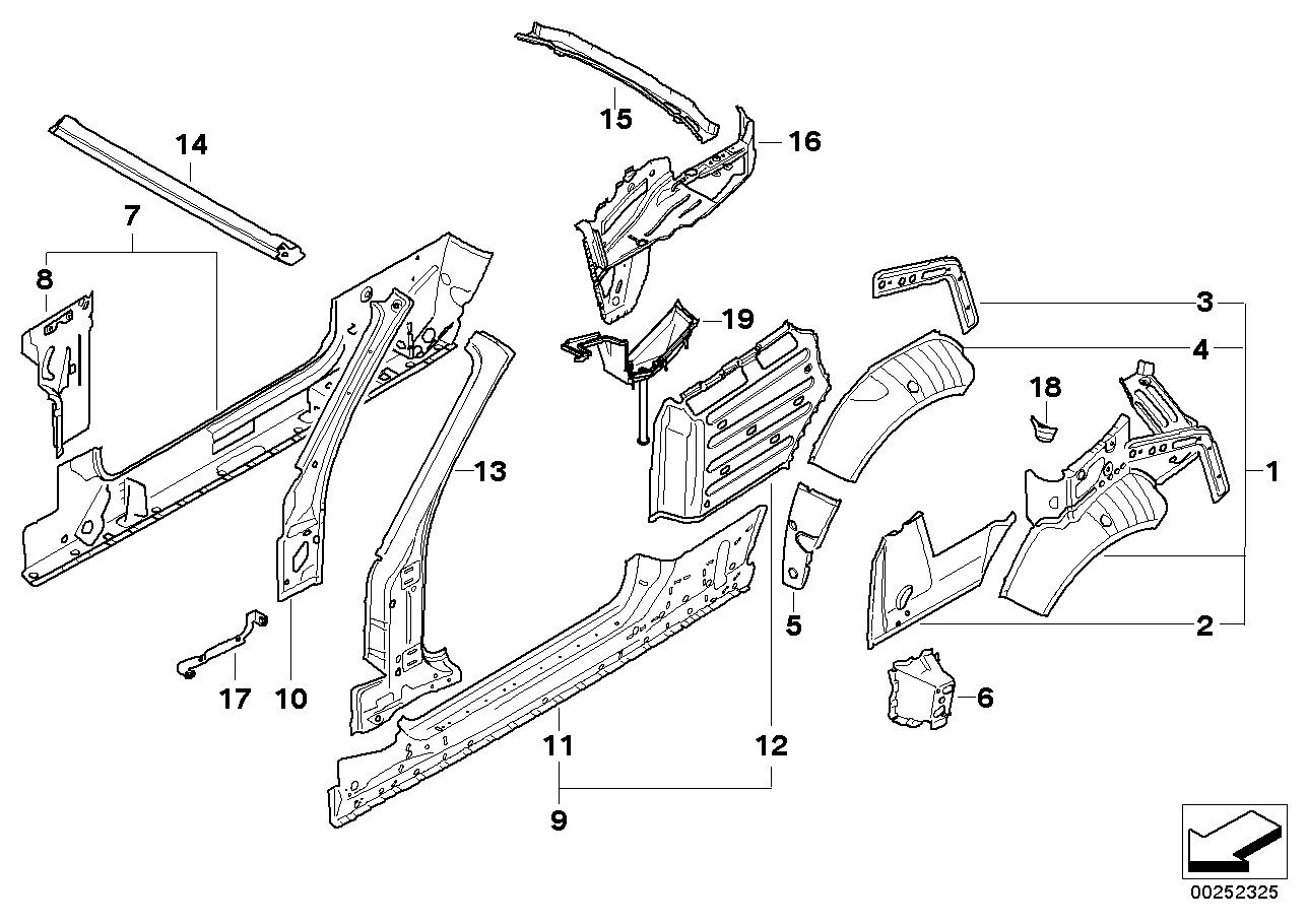 Genuine BMW 41217194464 E88 Molded Part, Side Panel, Right (Inc. 123d, 128i & 135i) | ML Performance US US Car Parts