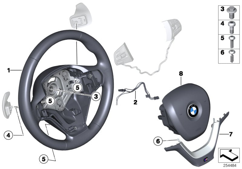 Genuine BMW 32307848528 F25 F26 M Sprt St. Wheel, Leather, Shift Paddles (Inc. X3 & X4 35iX) | ML Performance US US Car Parts