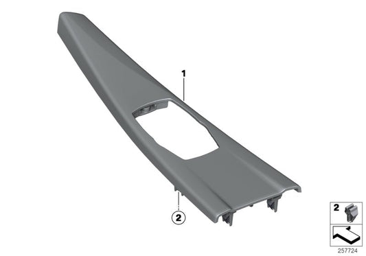 Genuine BMW 51168046118 Decor Panel For Centre Console CARBON | ML Performance US Car Parts