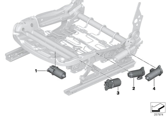 Genuine BMW 52107328708 Engine, Longitudinal Seat Adjustment P1-10824-02 (Inc. 325d, 116d & 330e) | ML Performance US US Car Parts