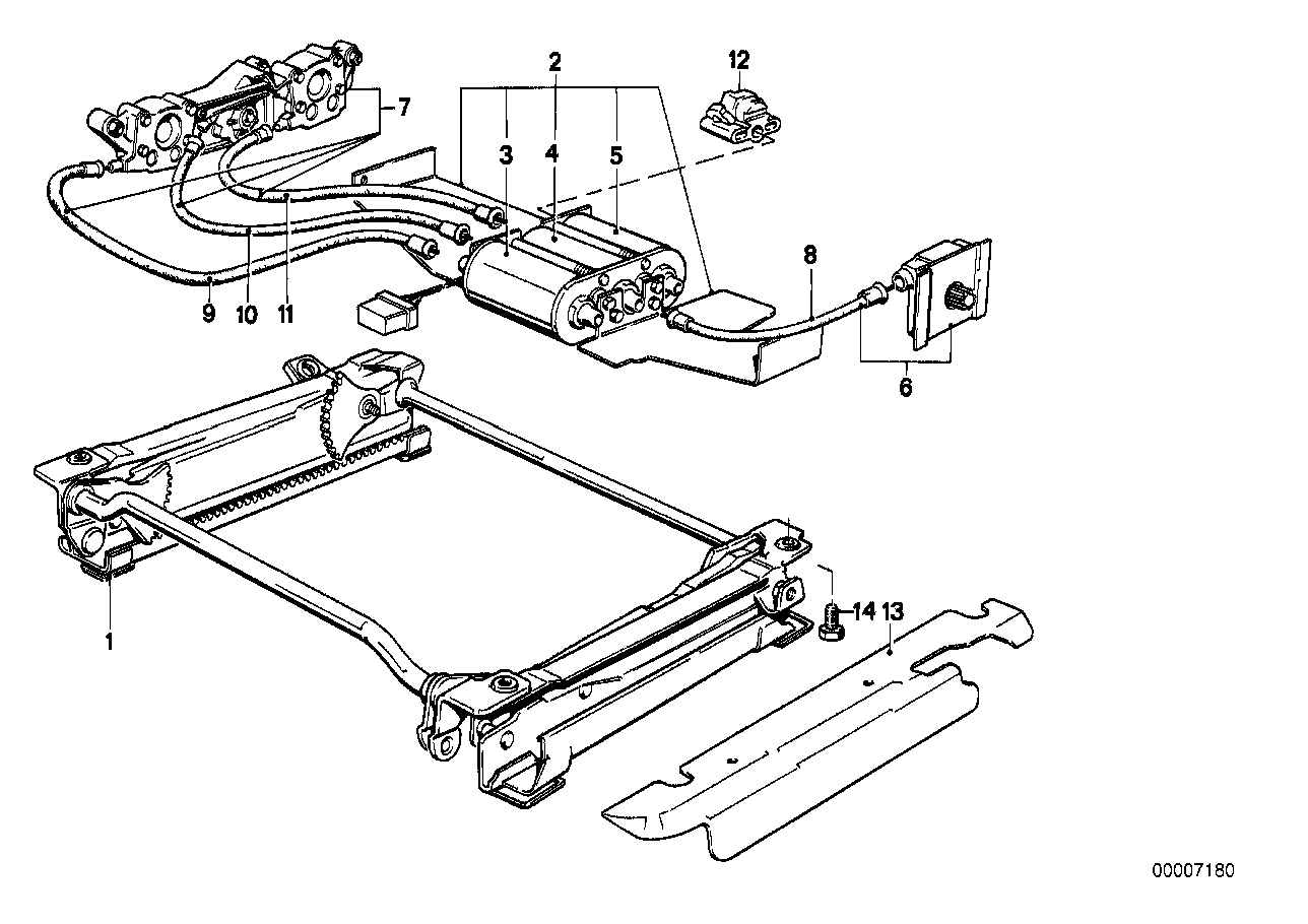 Genuine BMW 52101917226 E24 E28 E23 Flex.Shaft Vertical Seat Adjuster Front (Inc. 735i, 728iS & 733i) | ML Performance US US Car Parts