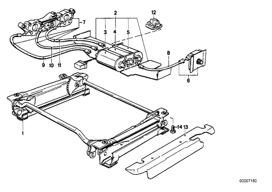 Genuine BMW 52101917226 E24 E28 E23 Flex.Shaft Vertical Seat Adjuster Front (Inc. 735i, 728iS & 733i) | ML Performance US US Car Parts