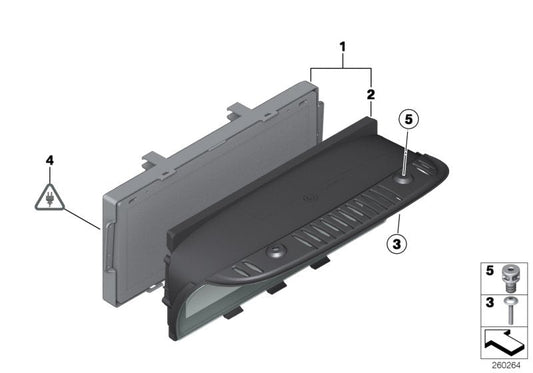 Genuine BMW 65829224350 E60 E63 E61 At-On-Board Monitor 6,5" (Inc. 530xi, 635d & 535xi) | ML Performance US US Car Parts