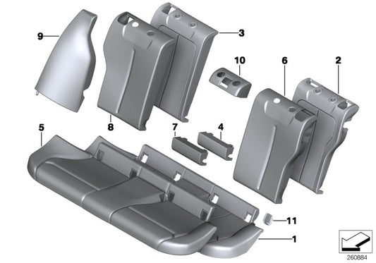 Genuine BMW 52207476184 Lateral Trim Panel Right SATTELBRAUN (Inc. 320d, 318d & 325d) | ML Performance US US Car Parts