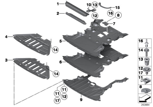 Genuine BMW 51752990573 E84 Underhood Shield (Inc. X1) | ML Performance US US Car Parts