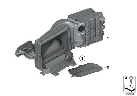 Genuine BMW 64119241190 Filter Housing (Inc. 528iX, 750LiX 4.4 & 650i) | ML Performance US US Car Parts