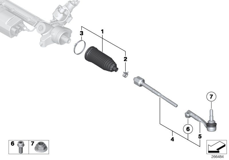 Genuine BMW 32108090617 F91 F92 F90 Left Tie Rod (Inc. M5 & M8) | ML Performance US US Car Parts