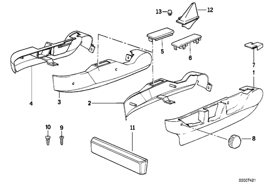 Genuine BMW 52108140387 E34 Covering Outer Left SILBERGRAU-HELL (Inc. 535i, 540i & 525ix) | ML Performance US US Car Parts