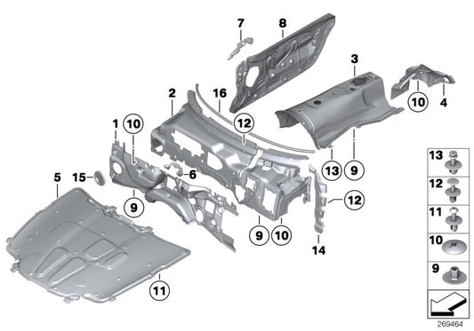 Genuine BMW 51489128445 E89 Sound Insulating Left (Inc. Z4 35is, Z4 28i & Z4 30i) | ML Performance US US Car Parts