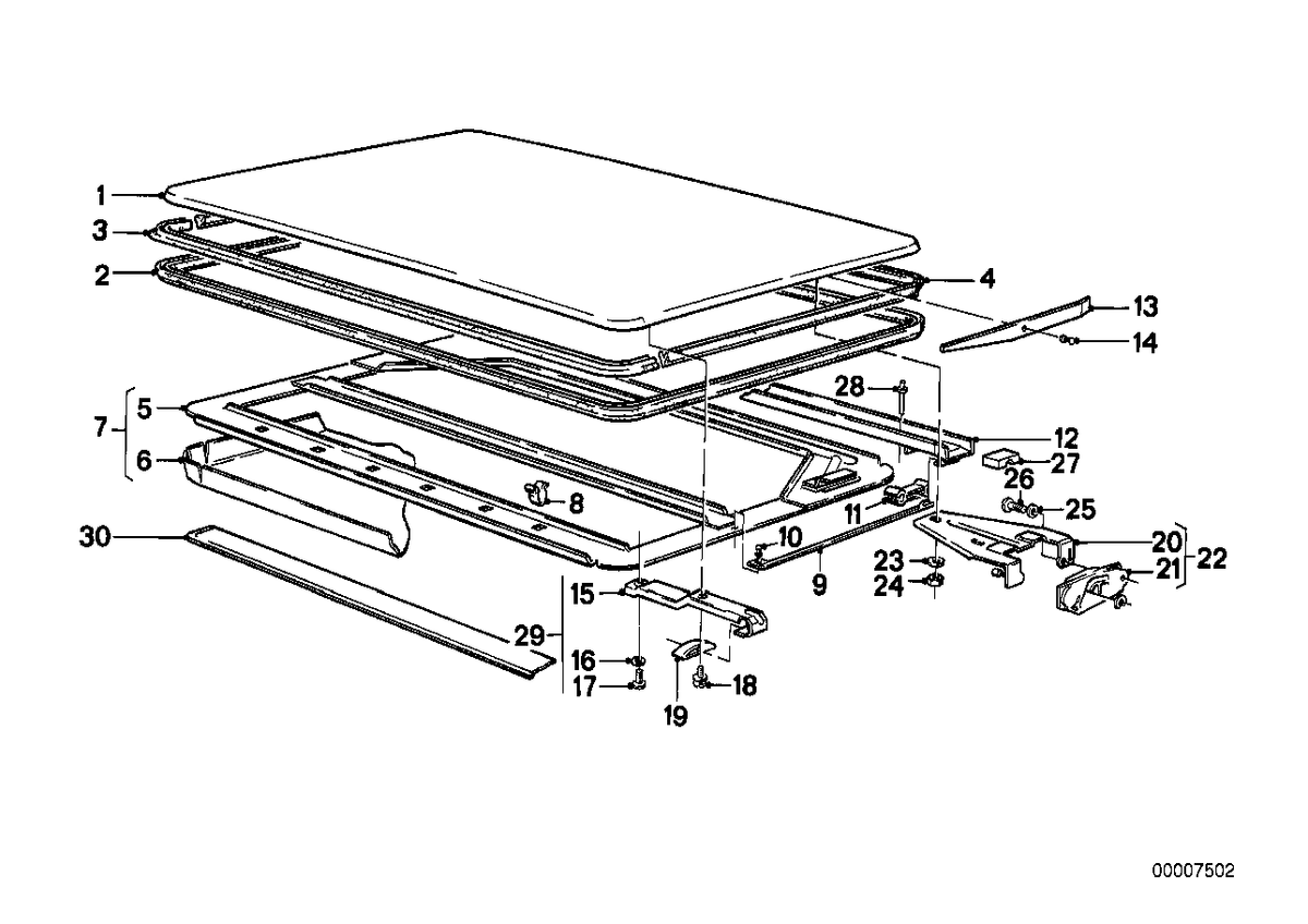 Genuine BMW 54121843425 E23 E24 E12 Left Gate Bracket (Inc. 732i, 730 & 745i) | ML Performance US Car Parts