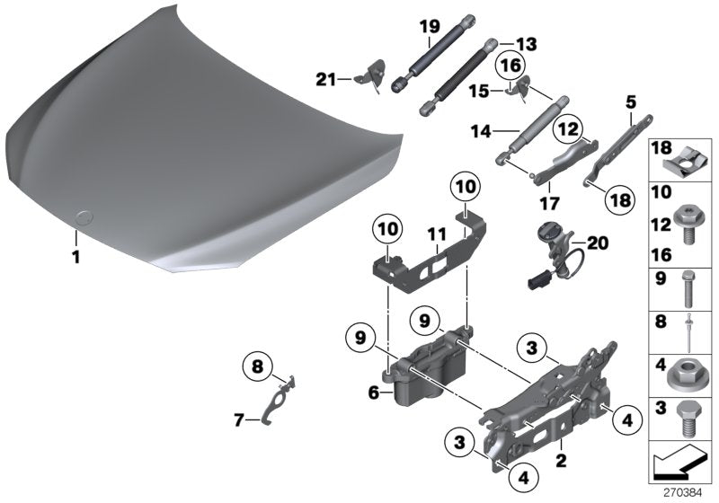 Genuine BMW 41617204514 Aluminium Engine Hood (Inc. 750i, 740d & 750dX) | ML Performance US US Car Parts