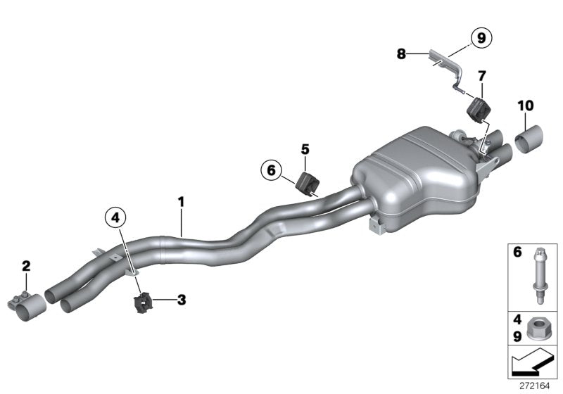 Genuine BMW 18307586734 E89 Bracket, Resonator, Rear Left (Inc. Z4 28i, Z4 18i & Z4 30i) | ML Performance US US Car Parts