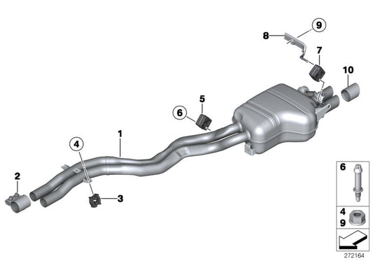 Genuine BMW 18307586734 E89 Bracket, Resonator, Rear Left (Inc. Z4 28i, Z4 18i & Z4 30i) | ML Performance US US Car Parts