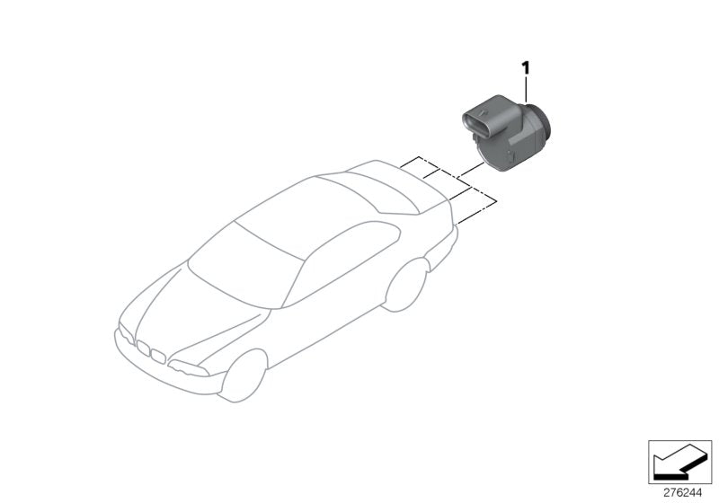 Genuine BMW 66206914058 E46 Ultrasonic Sensor, Steel Gray M400 (Inc. 325i, 330Ci & 316i) | ML Performance US US Car Parts