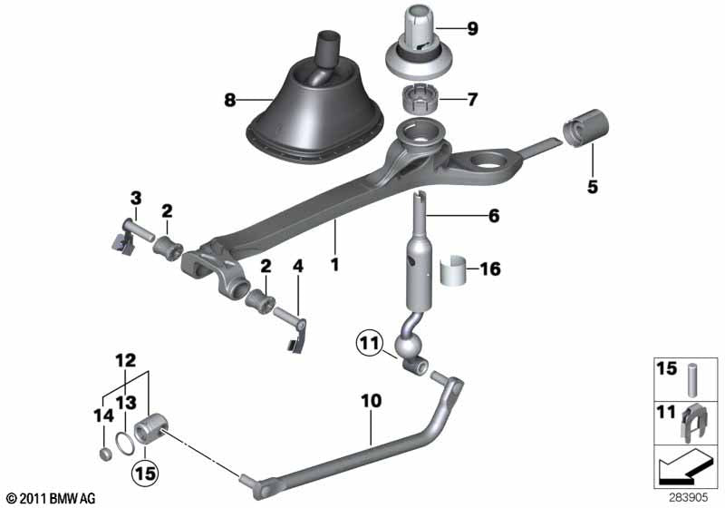 Genuine BMW 25117605090 Shifting Arm