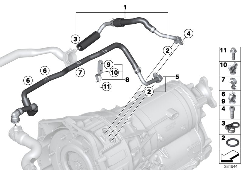 Genuine BMW 17128605499 Coolant Line (Inc. Hybrid 5, Hybrid 3 & Hybrid 7L) | ML Performance US US Car Parts