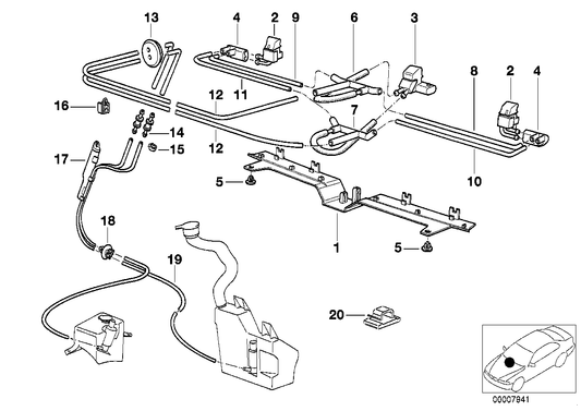 Genuine BMW 61668360695 E38 Left Hose (Inc. 740i, 750iL & 730iL) | ML Performance US Car Parts