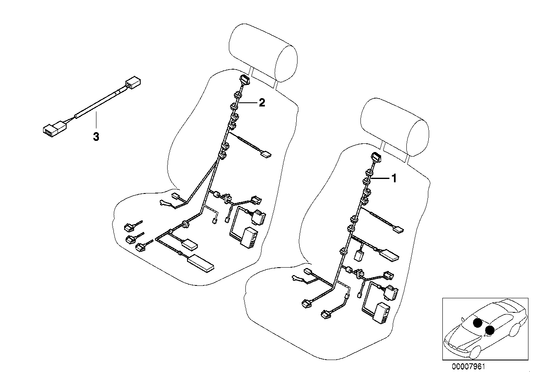 Genuine BMW 61129188788 E71 E70 Wiring Set Seat, Driver's Side (Inc. X6 M & X5) | ML Performance US US Car Parts