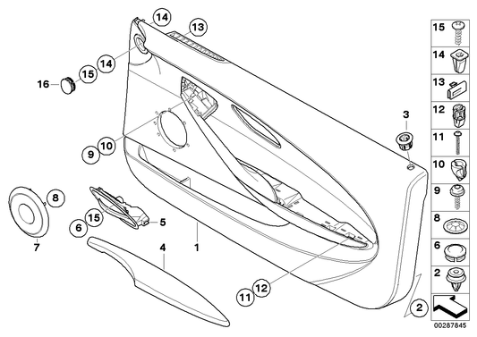 Genuine BMW 51419138413 E63 E64 Soft Pad Armrest, Door Left SCHWARZ (Inc. 650i, 635d & 630i) | ML Performance US US Car Parts