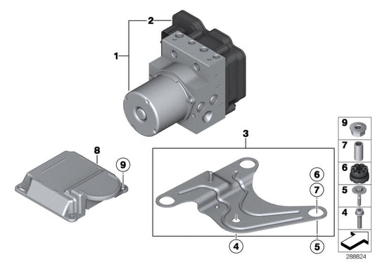 Genuine BMW 34516876912 Rp Hydraulic Unit Dsc (Inc. 650iX, Alpina B7X & 650iX 4.0) | ML Performance US US Car Parts